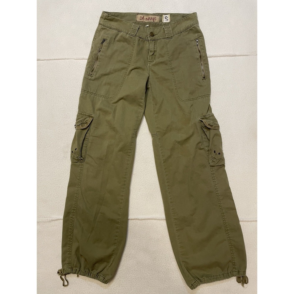 Vintage Da-Nang Cargo Pants Womens Size S Surplus Y2K Grunge Green military